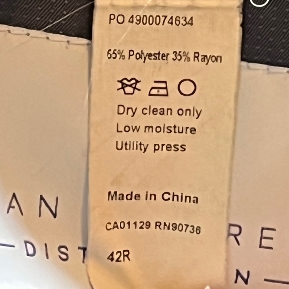 Ryan Seacrest Distinction Navy Tonal Plaid Modern Fit Suit Jacket Size 42R - Picture 5 of 7